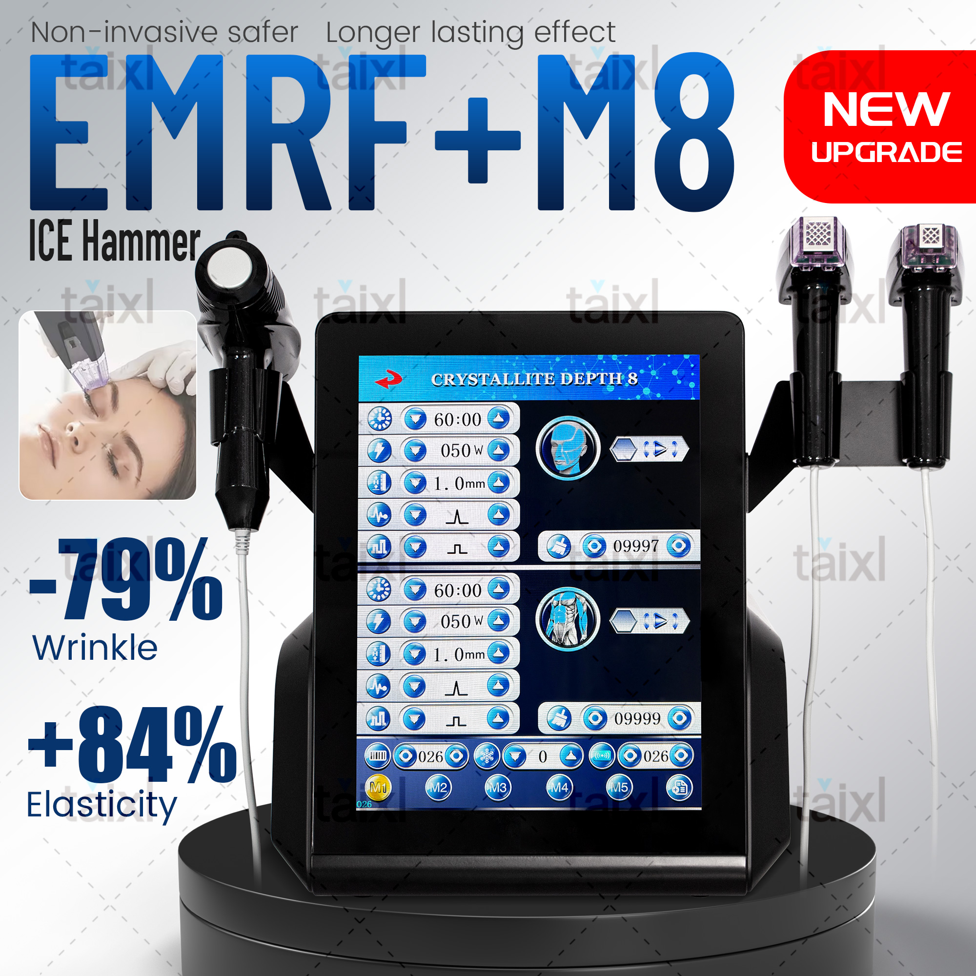 2025Rf оборудование Радиочастотный M8 Лифтинг кожи Лечение шрамов от прыщей Фракционный радиочастотный микронидлинг-машина