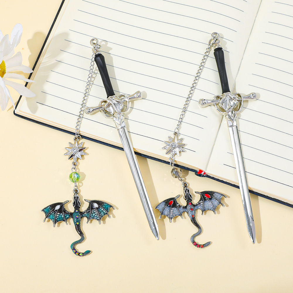 1/3PCS Fourth Wing Dragon Sword Bookmarks Fantasy Gothic Bookmarks Fourth Wing Enthusiasts Reading Accessories