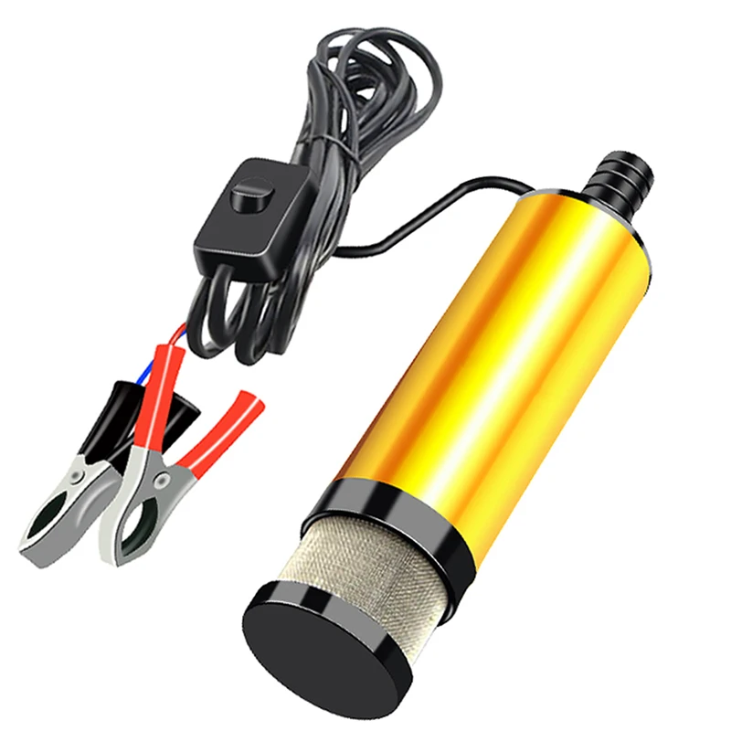 Auto Elektrische Olie Pomp Dc 12V Voor Auto Pompen Diesel Olie Water Dompelbare 12l/Min Brandstof Overdracht Pomp Aluminium Legering Omhulsel