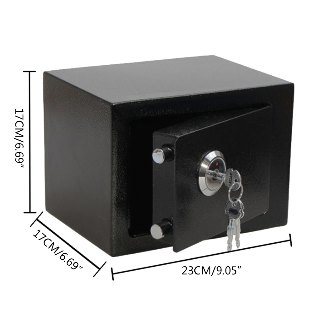 Mini cofre doméstico montado na parede, com fechadura para dinheiro, joias, relógios