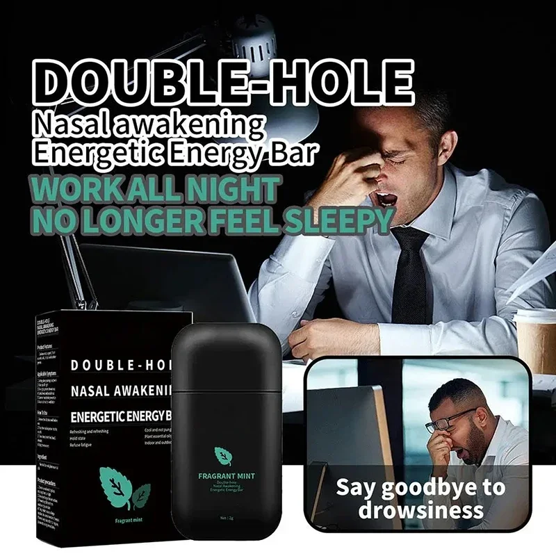 Boomoon Vitality Menthol Energy Stick Inhalation Dual-hole Refreshing Driving Fatigue Sleepy Nasal Refreshing Stick New