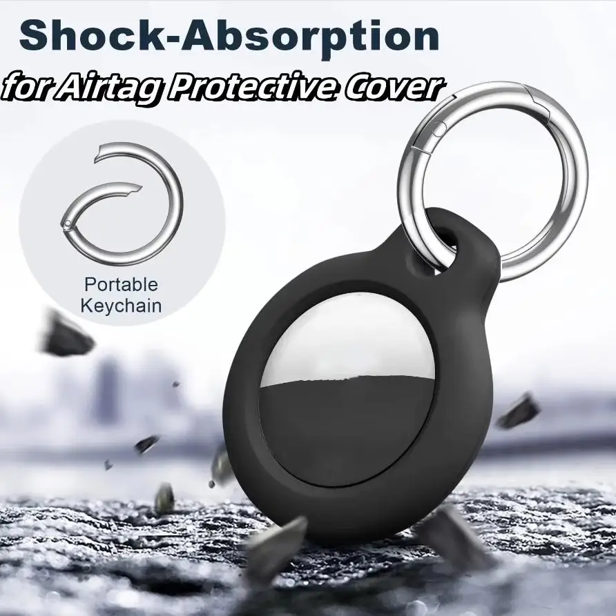 Case voor Apple Air tag houder met sleutelhanger, harde pc anti-drop Airtags sleutelhanger harde pc AntiDrop Airtags sleutelhanger Air tag case
