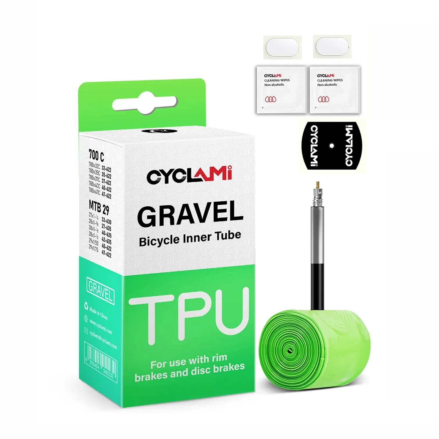 CYCLAMI Ultralightแผนที่MTB 29 จักรยานTPUด้านในยางวาล์วฝรั่งเศสFV 45 มม.สําหรับกรวด 700C 32C 35C 37C 40C 47C SUPER LIGHT