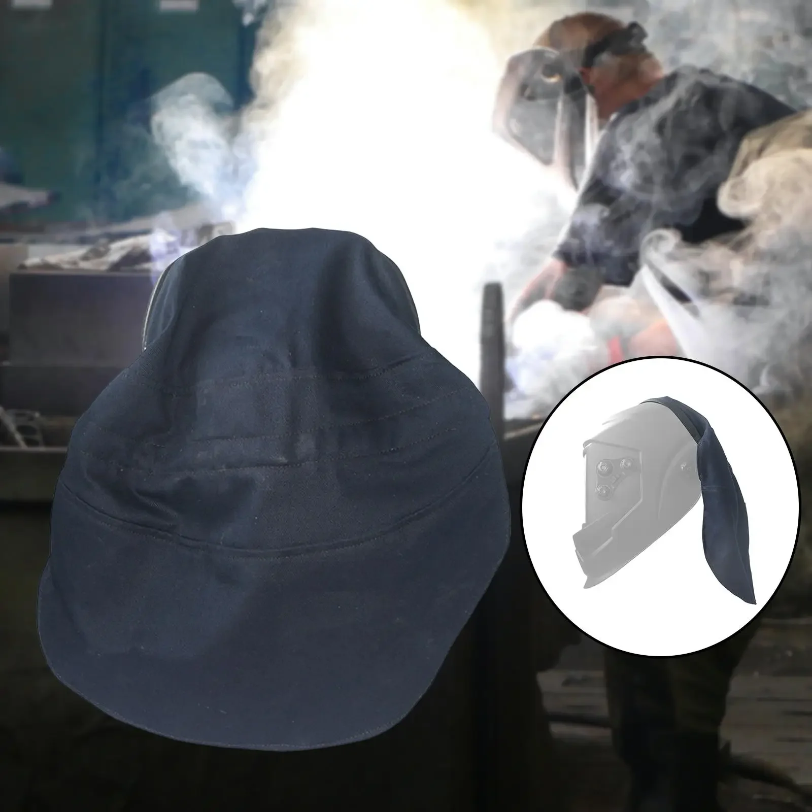 Tapa de soldadura con circunferencia de cabeza negra, cubierta protectora, fácil instalación de armas, accesorio de soldadura extraíble antiquemaduras para soldadura