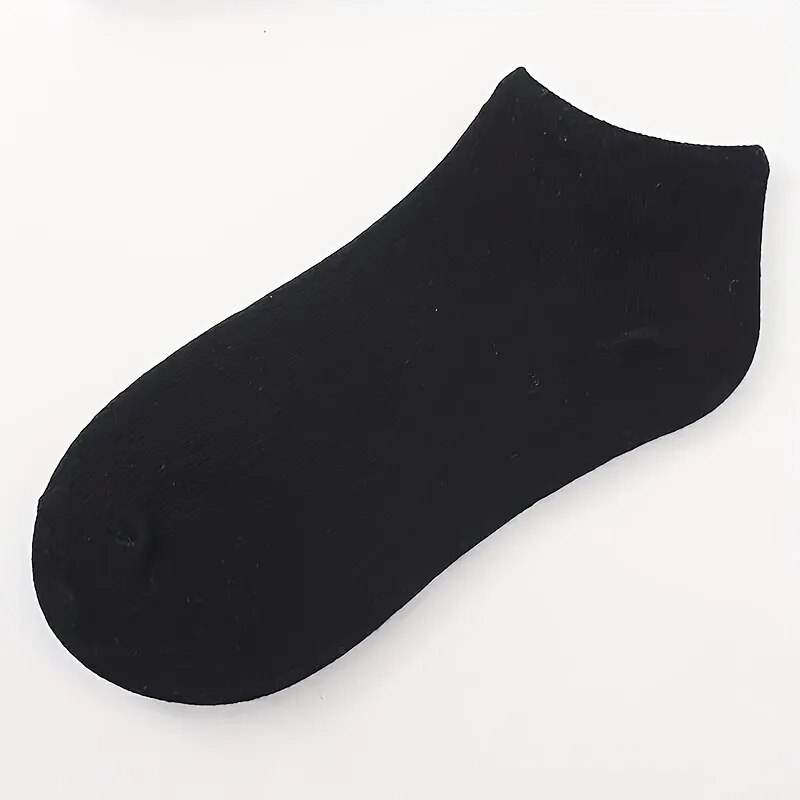 10 Paar Herren-Bootssocken aus Polyester, neuer Stil, Schwarz, Weiß, Grau, Business-Männerstrümpfe, weich, atmungsaktiv, Sommer für Männer