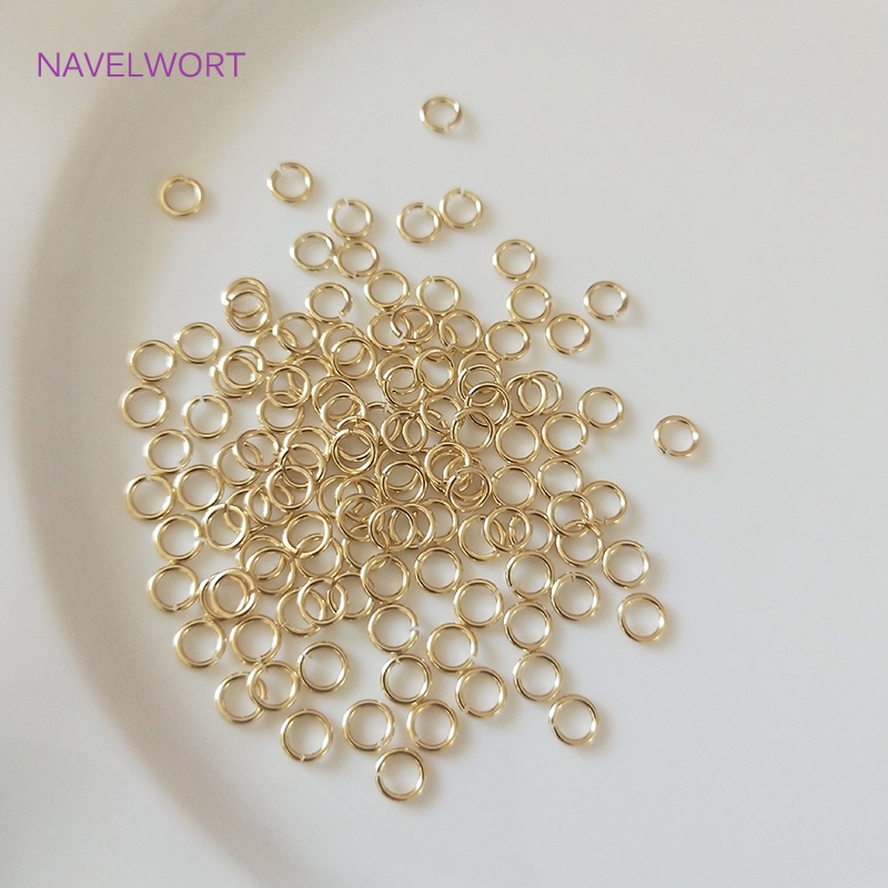 Multi Size 14K/18K Vergulde Open Ringetje Verbindingsringen Voor Sieraden Maken Benodigdheden Messing Split Ringen Sieraden Accessoires