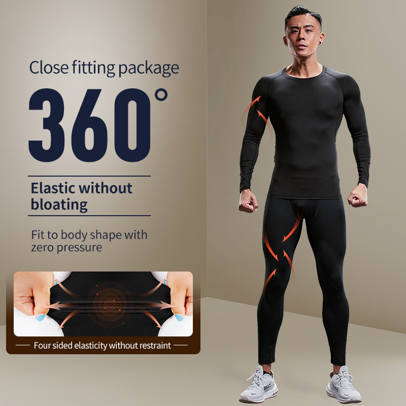 Leggings ajustados y cálidos para hombre, otoño e invierno con traje para correr de lana, entrenamiento físico de compresión de alta elasticidad, otoño
