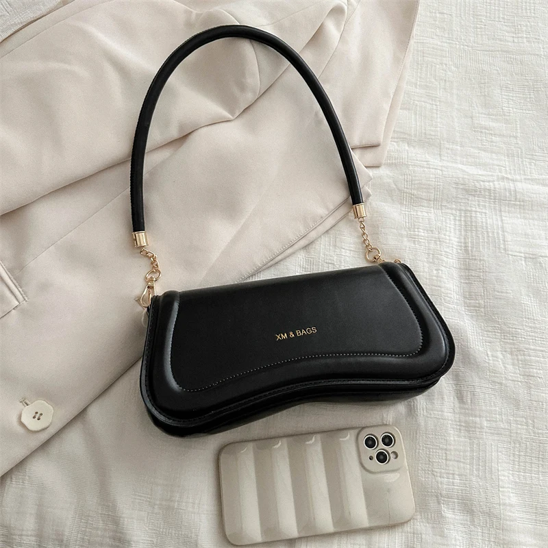 สุภาพสตรีไหล่Crossbodyกระเป๋าPUหนังผู้หญิงUnderarmกระเป๋าสีทึบขนาดเล็กกระเป๋าหญิงกระเป๋าถือทุกวัน