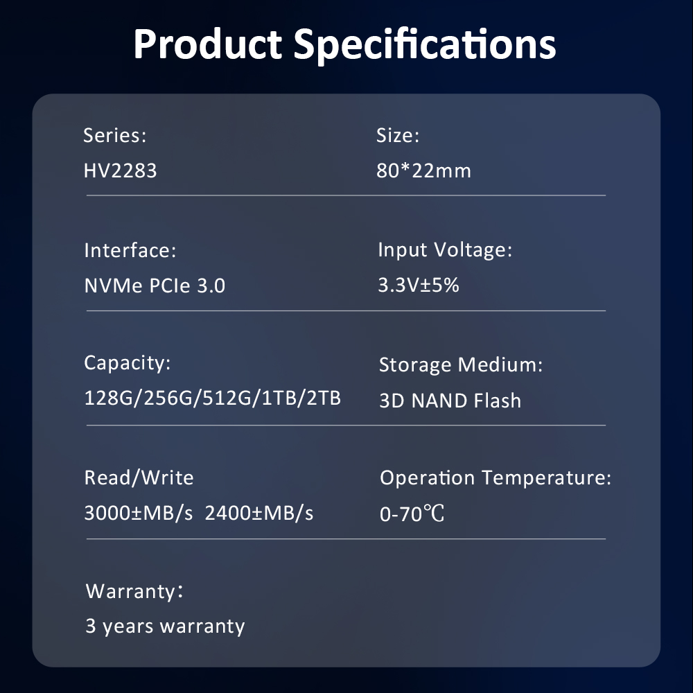 HUADISK M2 SSD NVMe 128GB 256GB 512GB 1TB 2TB SSD M.2 2280 PCIe 3.0 Internal Solid State Drive Hard Disk For Laptop Desktop