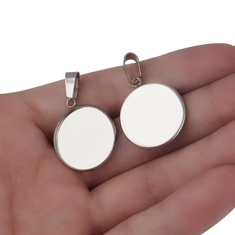 10 sztuk/partia bazy kaboszonu ze stali nierdzewnej, zawieszki do wyrobu biżuterii pasujące do rozmiarów 18, 20, 25, 30 mm