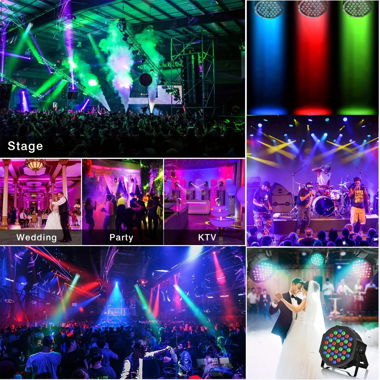 36W Professional Disco light DMX512 Voice Control RGB LED Ktv Bar Party DJ Decorative Stage Light Effect Projector par lamp