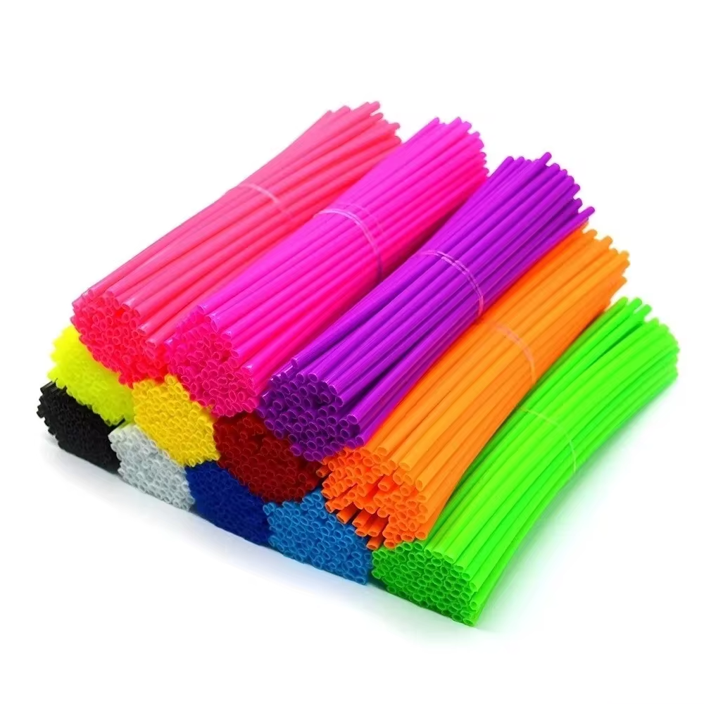 72 stuks motorfiets wiel spaakbeschermer wraps velgen huid trim covers pijp voor motorcross fiets coole accessoires