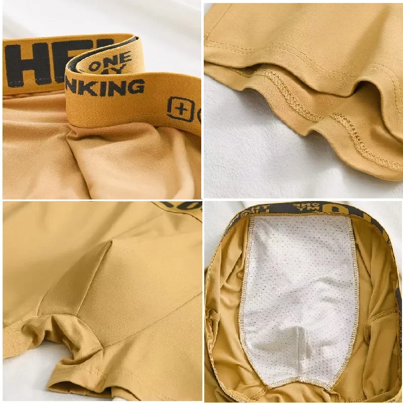 1/3/5 pezzi di biancheria intima da uomo, boxer elasticizzati comodi e traspiranti ad asciugatura rapida, mutande sexy, mutandine boxer alla moda da uomo