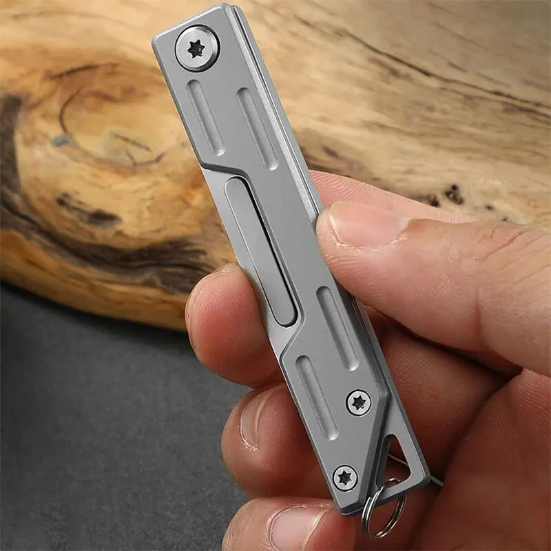 Cuchillo plegable de acero inoxidable con 9 cuchillas desechables, Kit afilado para manualidades, gran oferta