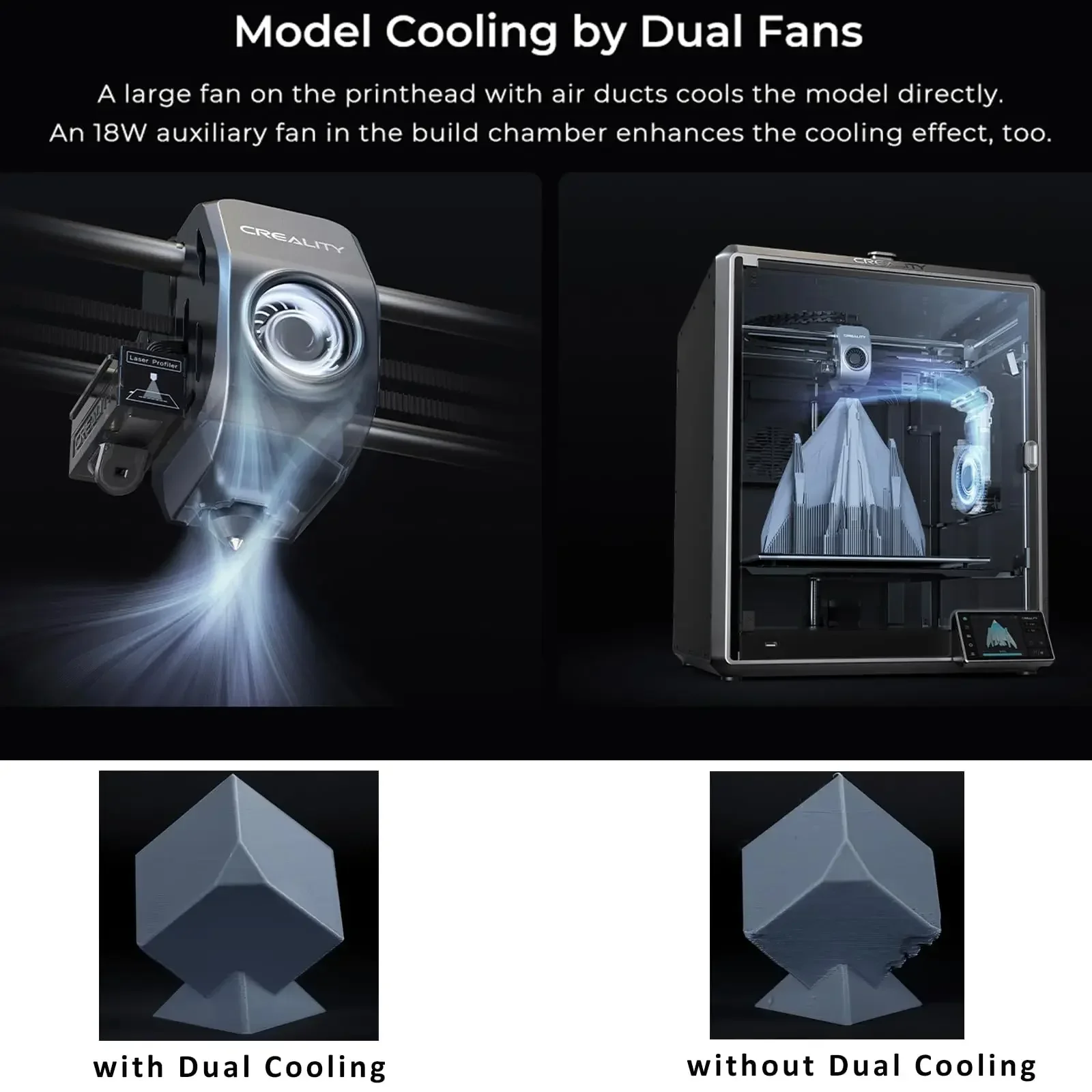 Creality K1 MAX drukarka 3D 600mm/s szybka drukarka 3D automatyczne poziomowanie podwójne chłodzenie inteligentna funkcja AI 300x300x300MM