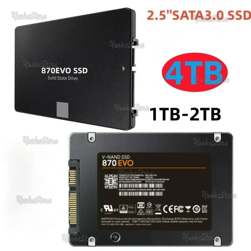 SSD-870 EVO Actualización de expansión de unidad de estado sólido integrada de 2,5 pulgadas Transmisión de alta velocidad de 1 TB-4 TB