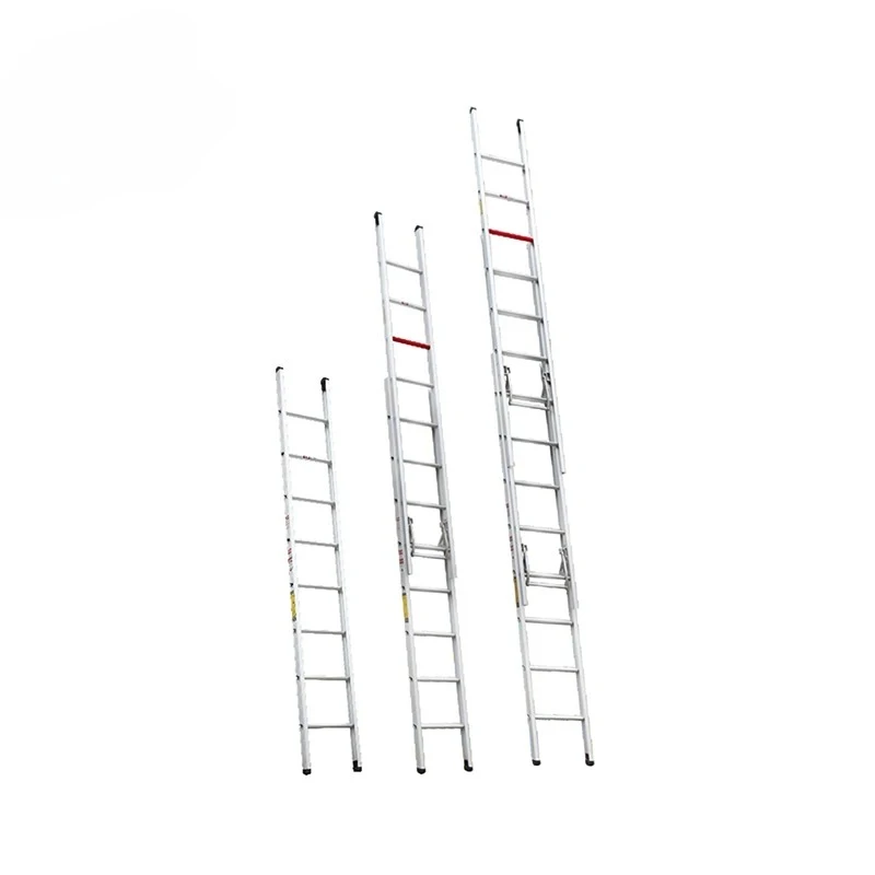 Escalera telescópica de aluminio para interiores y exteriores, extensión de escaleras de aluminio, paso a 20m, escalera de aluminio tradicional de 50 Uds.
