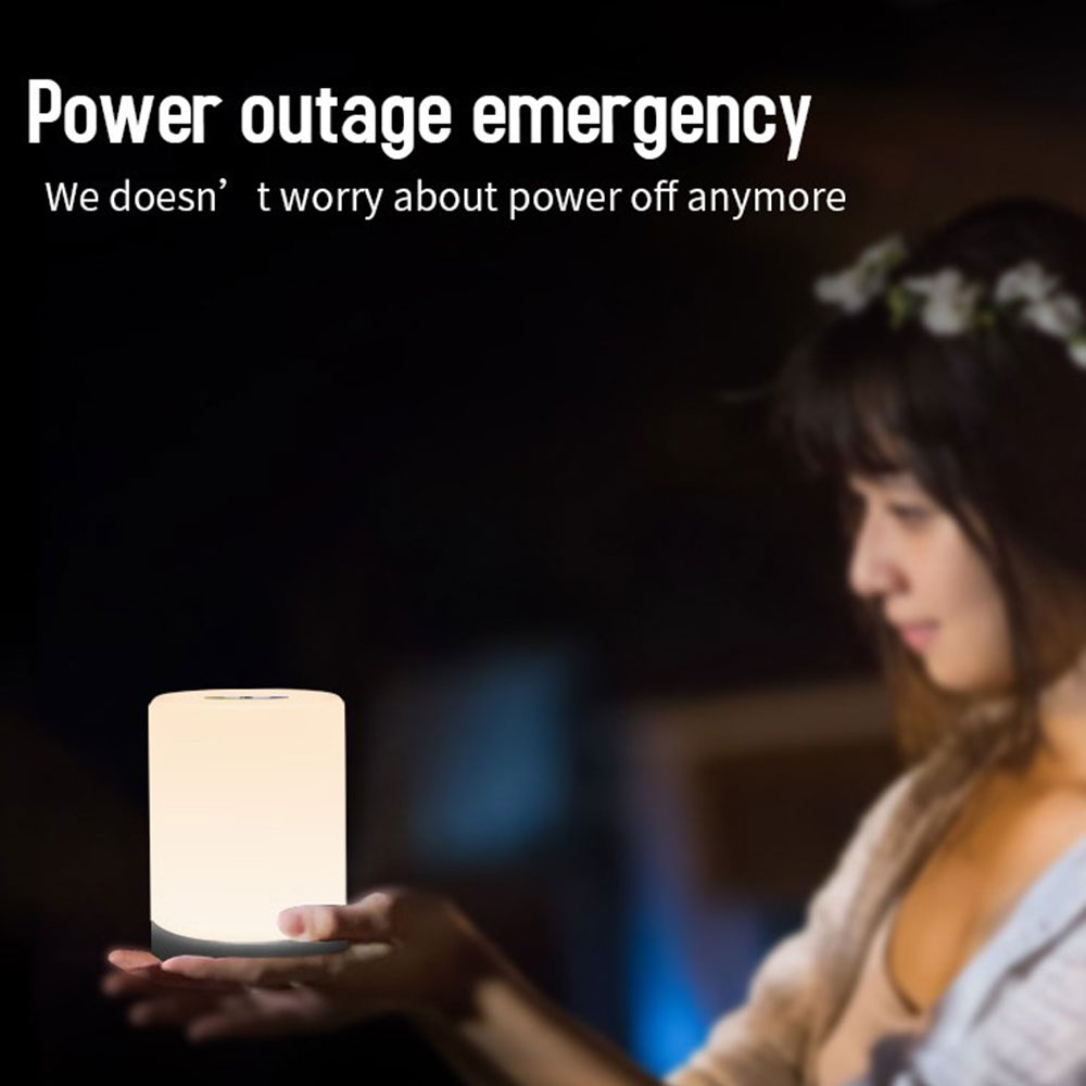 Smart LED Touch Sensor Nachtlicht Wiederaufladbare Tischlampe RGB Dimmbare Nachttischlampe Außenkappen Laterne Atmosphäre Licht