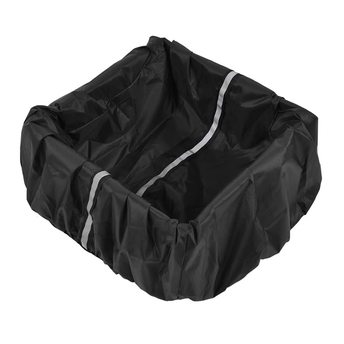 Cubierta impermeable para bicicleta A71P, forro impermeable para cesta de bicicleta con tira reflectante, accesorios para cesta de bicicleta que se adapta a la mayoría de cestas para bicicletas A