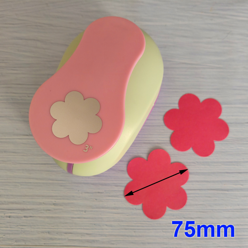 1pc 여섯 꽃잎 공예 펀치 스크랩북 학교 종이 펀처 EVA 구멍 펀치 7.5cm 4.7cm 3.5cm 2.4cm 꽃 엠보싱