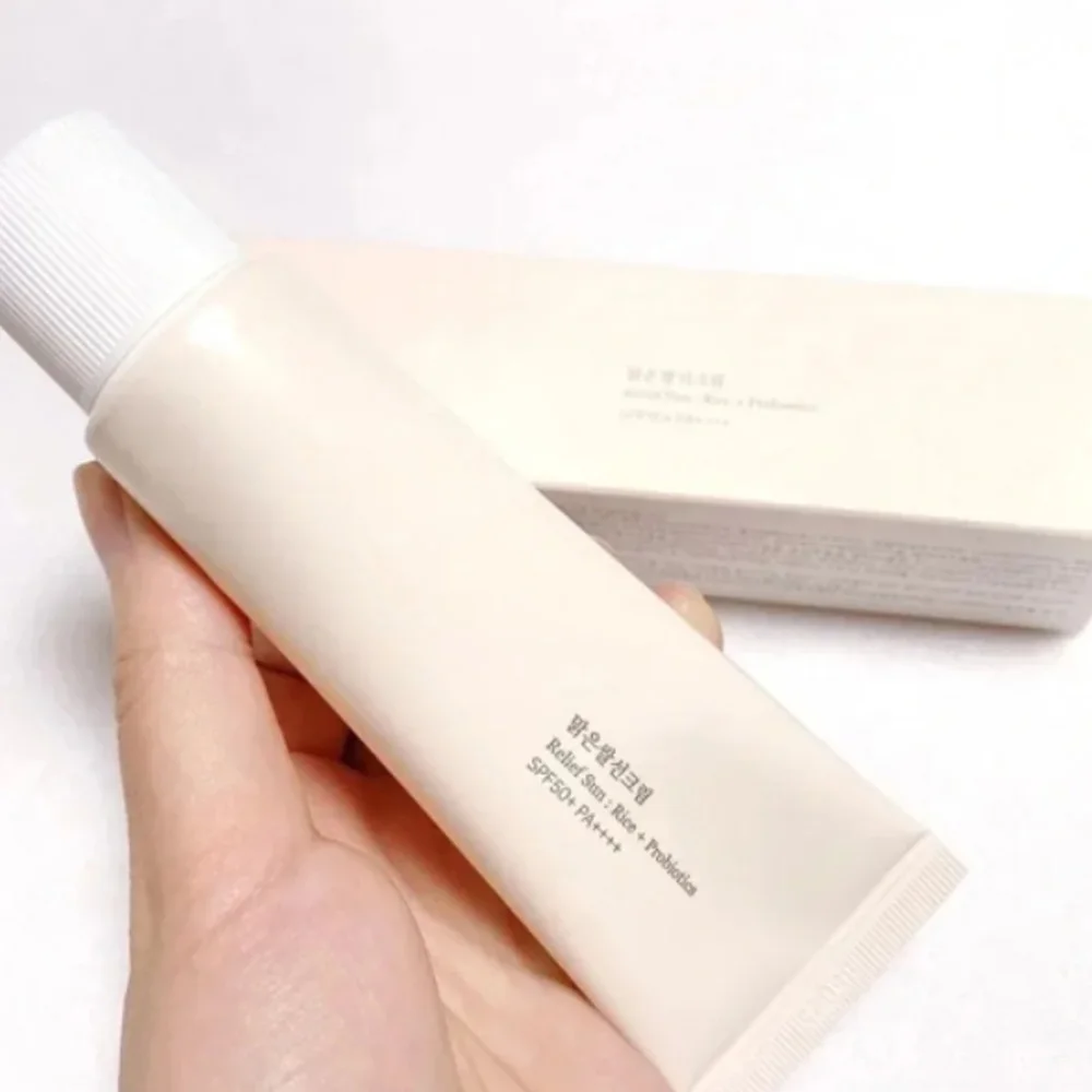 SPF50 + ครีมกันแดดเกาหลีข้าวโปรไบโอติก Solar Blocker ผิวไวท์เทนนิ่งครีม Anti UV Sun Block Facial Mild Moisturizer Serum 50ml