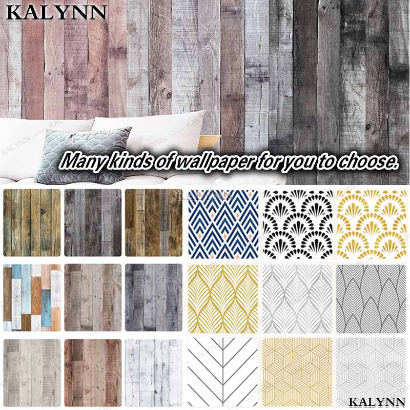 Papel de contato de madeira casca e vara papel de parede autoadesivo removível vintage falso madeira prancha prateleira decoração para casa