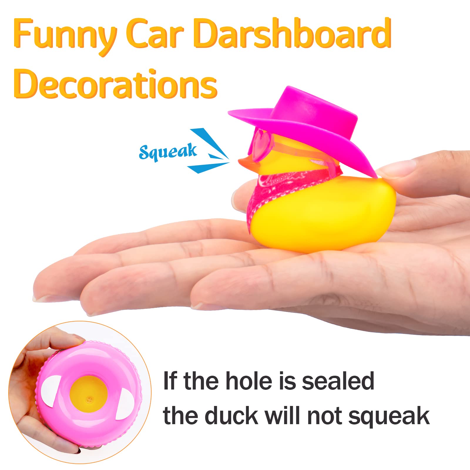 2 Set Car Duck Rubber Duck Car Ornaments Duck Car Dashboard Decorations Ducking for Jeep