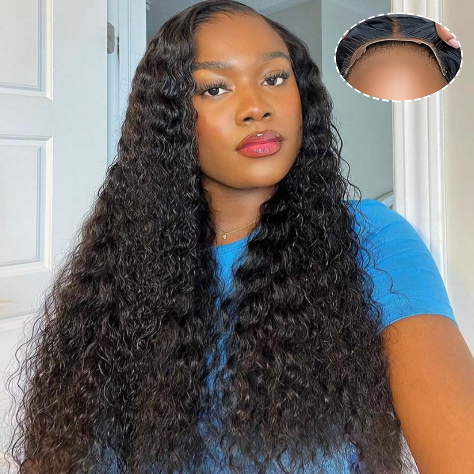 5x5 Hd dentelle fermeture bouclés sans colle perruque cheveux humains prêt à porter brésilien 4x4 dentelle fermeture vague profonde perruques de cheveux humains pour les femmes