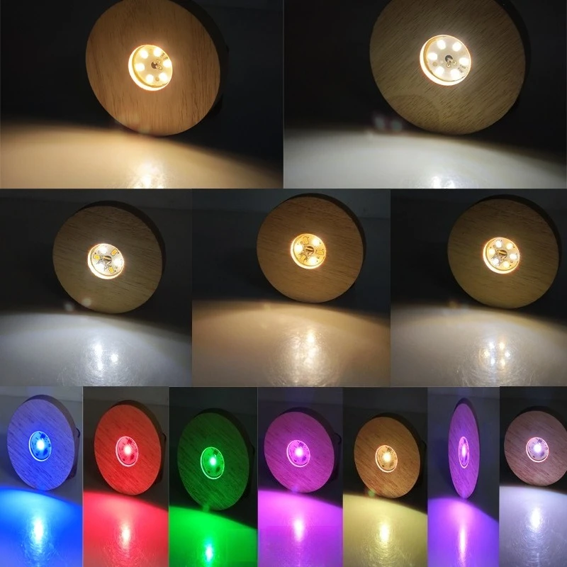 ฐานไม้คริสตัลออร์โกไนต์หินธรรมชาติพร้อมไฟ LED ควบคุมด้วยรีโมท โคมไฟตั้งโต๊ะ ของตกแต่งบ้าน