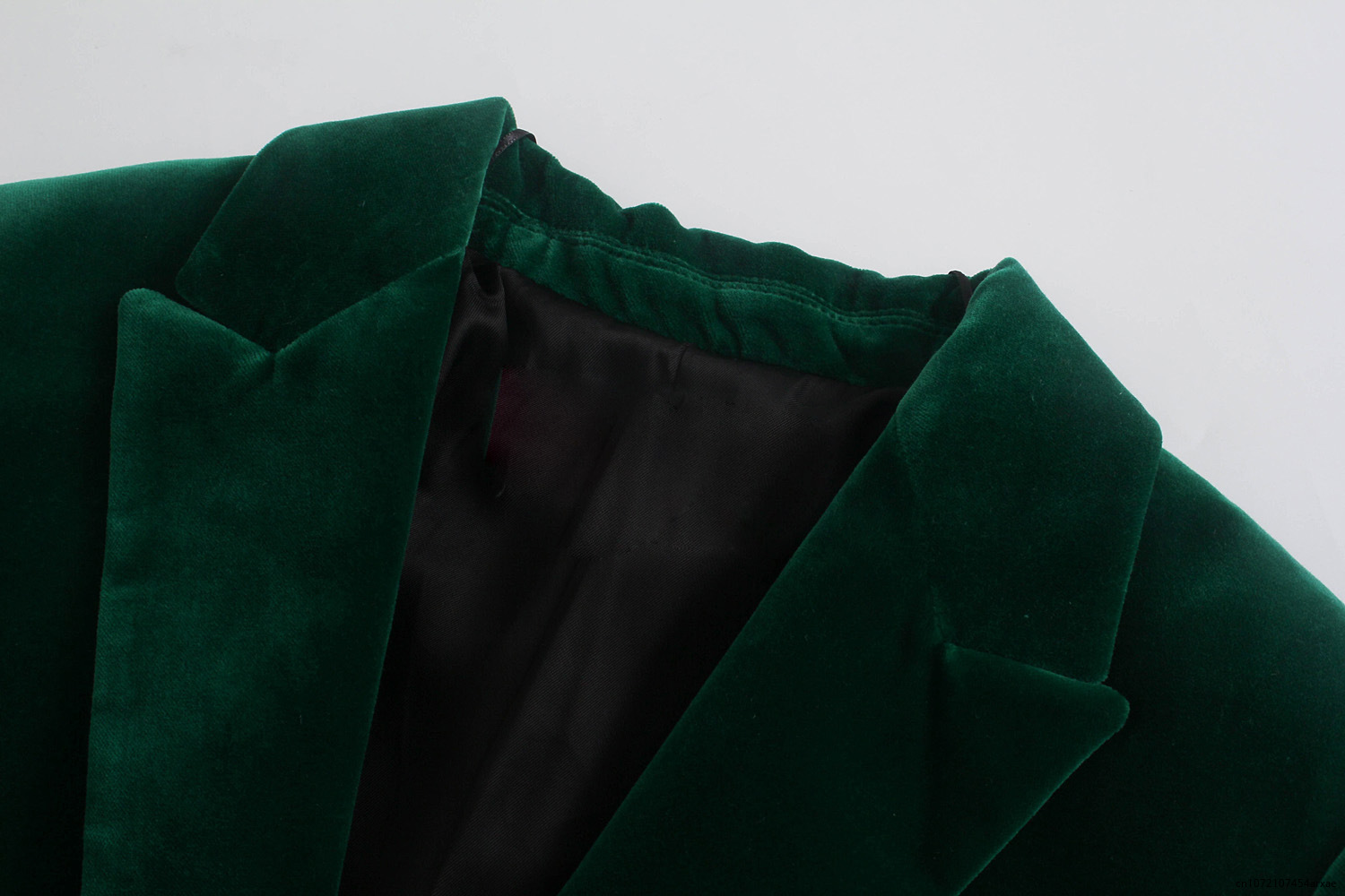 Elegante Samt Frauen Blazer Mode Büro Tragen Buttons-Up Langarm Taschen Vintage Blazer Grün Weibliche Outfit