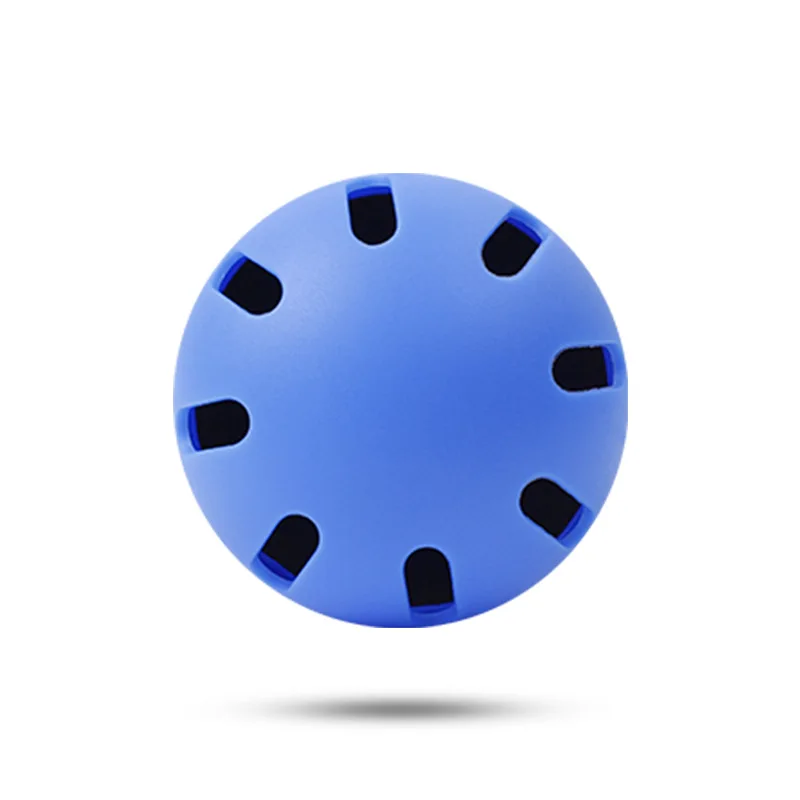 5 Stück Baseball-Übungsbälle, 74 mm, superweiche Hilfskugeln für den Innen- und Außenbereich, EVA-Hohllochbälle, schwarze und blaue Duplikate