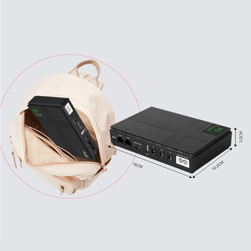 5v 9v 12v 15v 24v Dc Poe 10000mah Wifi Router Mini Ups For Internet Equipment Ups Battery Backup For Laptop And Phone