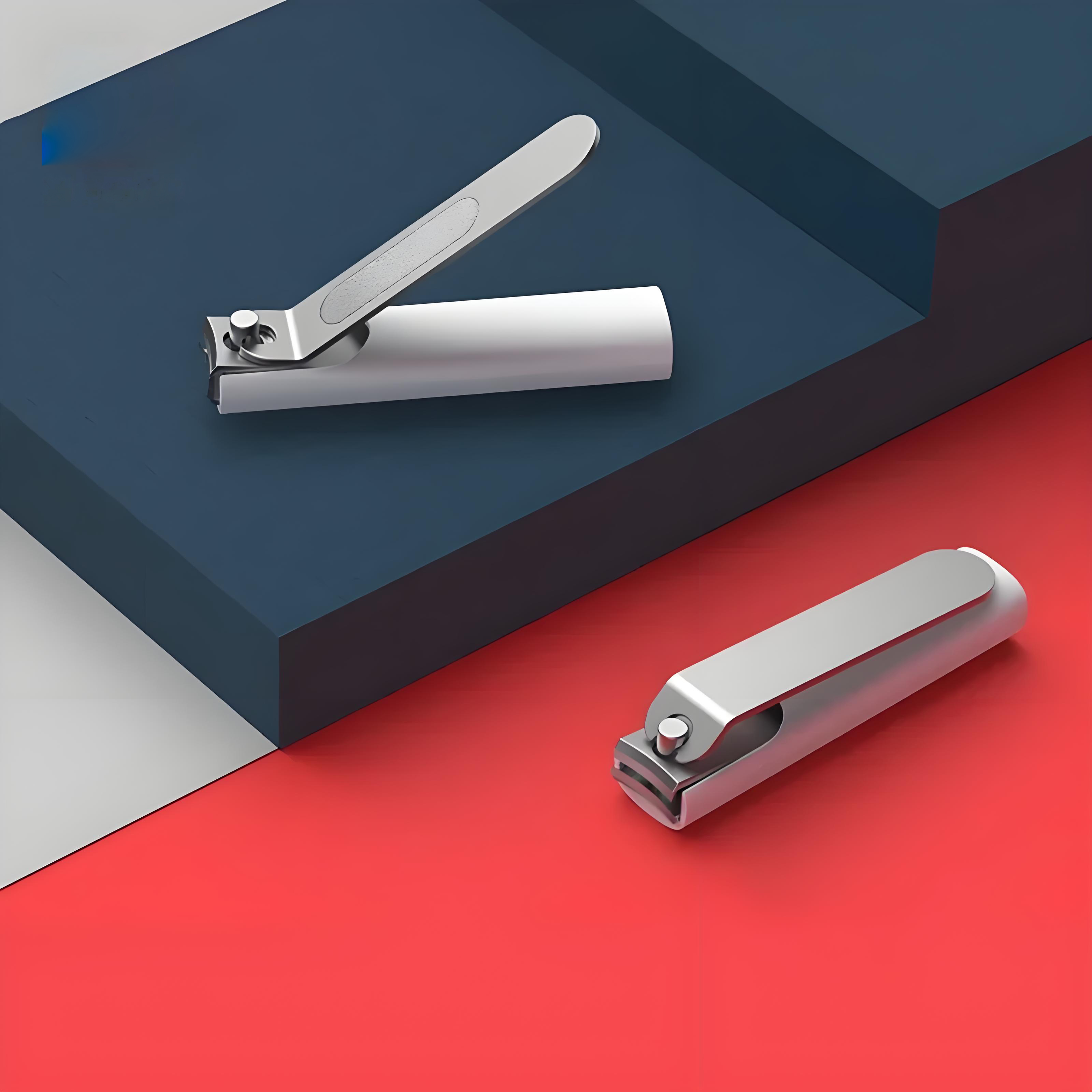 Nagelknipser aus Edelstahl 420, Spritzschutzschneider mit Feile für Maniküre, Pediküre, tragbarer Fingernagel-Zehennagel-Trimmer