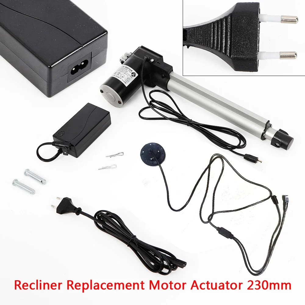 Actionneur Linéaire Durable avec Capacité de Charge 6000N, Moteur 24V, Course de 9 Pouces pour Appareils Compacts