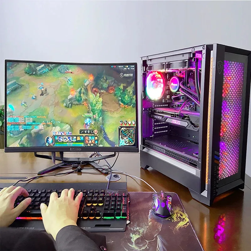 게이밍 데스크탑 코어 i7 CPU 16GB 램 512GB SSD HDD 1TB 3060TI 3070 3080 3090 GPU 공급 PC 게이밍 데스크탑 컴퓨터 그래픽 카드