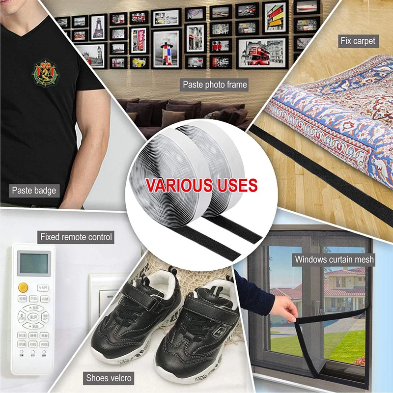 1-10M Velcros Tape Self-Adhesive Hook And Loop Fastener House Diy Belcro Magic Tap Auto Self Adhesive Strong Glue Strip Strap
