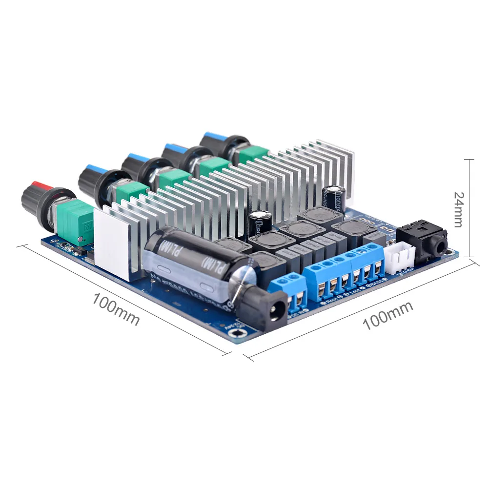 AIYIMA TPA3116 Subwoofer Amplifier Audio Board TPA3116D2 2.1 HiFi Amplificador USB DAC Bluetooth Power Amplifiers 2x50W+100W