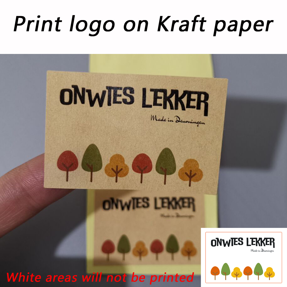 100 Chiếc Tùy Chỉnh Miếng Dán LOGO Trắng Nhãn/Cưới Bao Bì Thiết Kế Miếng Dán Giấy Xi Măng Kraft Làm Bánh Tên Riêng, cảm Ơn Bạn Nhãn