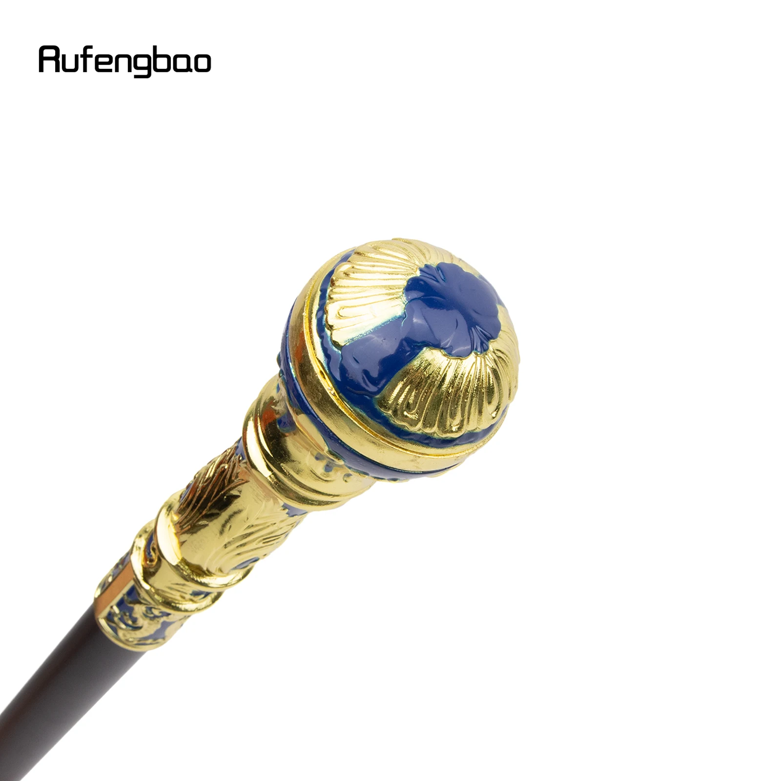 Bastón con mango redondo de lujo, placa oculta de autodefensa, color azul dorado, a la moda, para Cosplay, 93cm