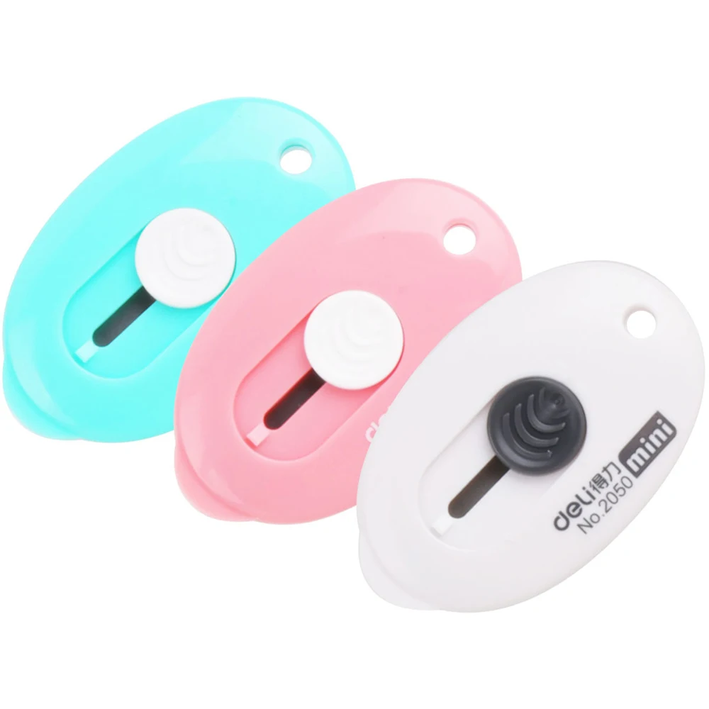 1pc Solid Color Mini Utility Knife Random Color Utility Knife Stationery Cutting  School Cutting Tool