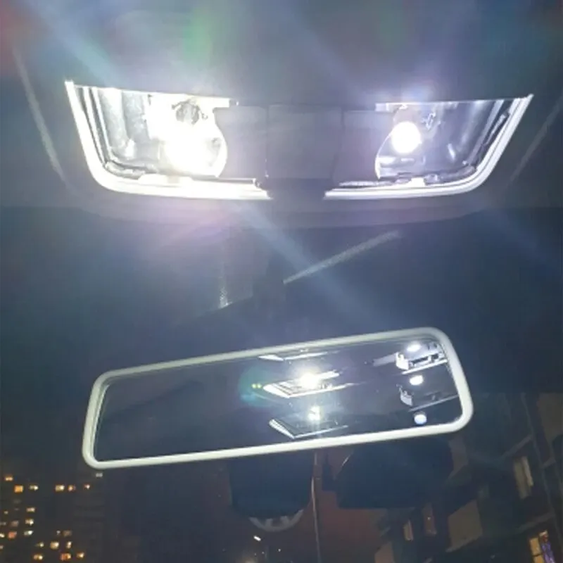 10 pçs t10 w5w led canbus lâmpada 194 168 7020 cob 2smd luzes interiores do carro lâmpada de leitura lâmpada cunha branco livre erros
