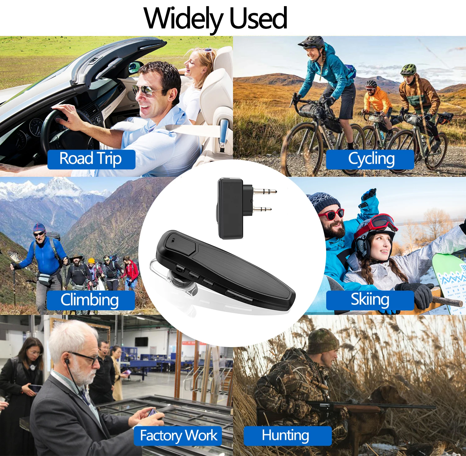 Baofeng トランシーバー ワイヤレス Bluetooth PTT ヘッドセット イヤホン ハンズフリー K プラグ ケンウッド UV-5R BF-888S Quansheng UV K5 (8)