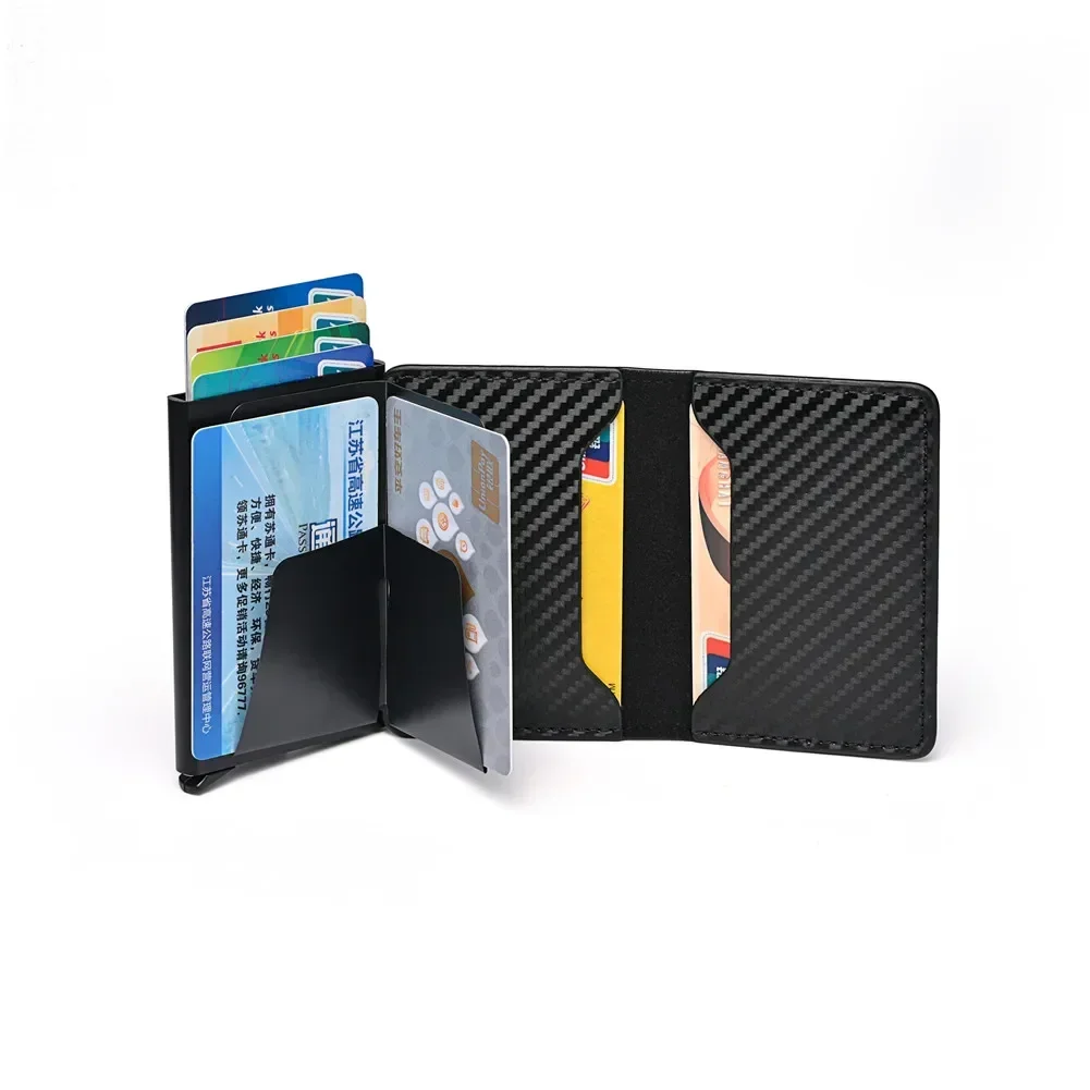 Anti Rfid bloqueo protegido ladrón mágico RFID ID titular de la tarjeta de crédito caso inteligente minimalista cartera hombres mujeres delgado tarjetero de efectivo