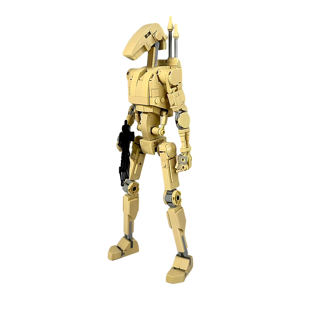 MOC Space War B1-Robot de batalla, modelo de bloques de construcción, Robot alienígena, juguetes de ladrillos, regalos de cumpleaños para niños, juguetes educativos, coleccionar regalos