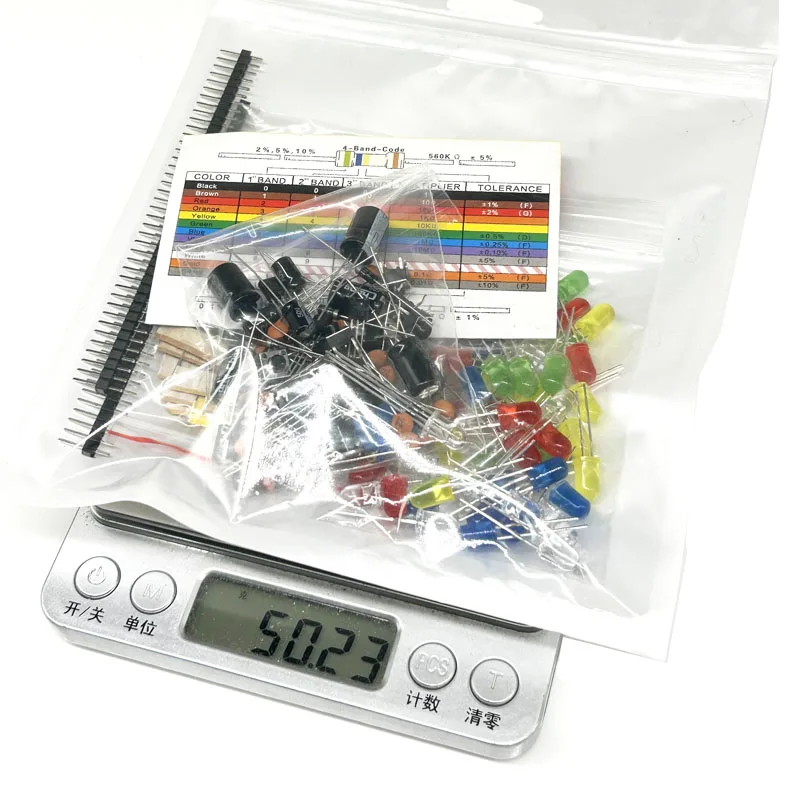 Novos componentes eletrônicos kit inicial básico para r3 mega2560 raspberry pi com led buzzer capacitor resistor