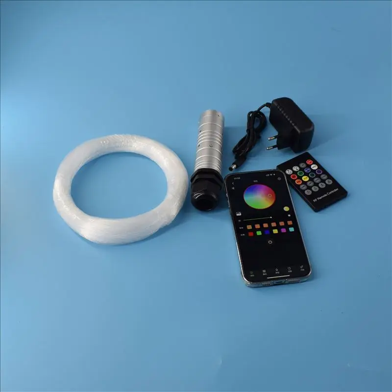 DC12V 6W RGBW APP Control Автомобильный светильник Двигатель с комплектом оптоволоконных кабелей из ПММА для автомобиля и дома Потолок с эффектом звездного неба