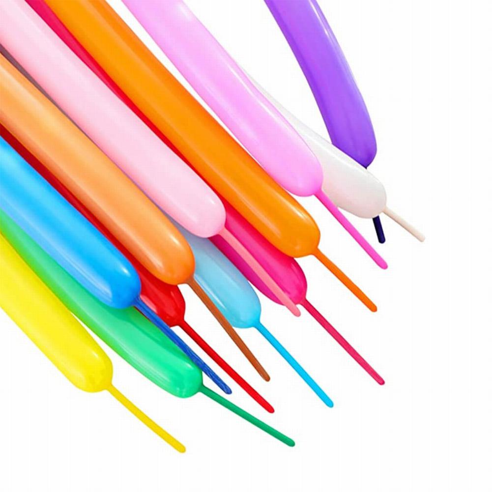 100pcs สีสันบิดบอลลูน Magic-Long Strip Latex 260Q บอลลูนสําหรับวันเกิดงานแต่งงานตกแต่ง DIY การสร้างแบบจําลองสัตว์