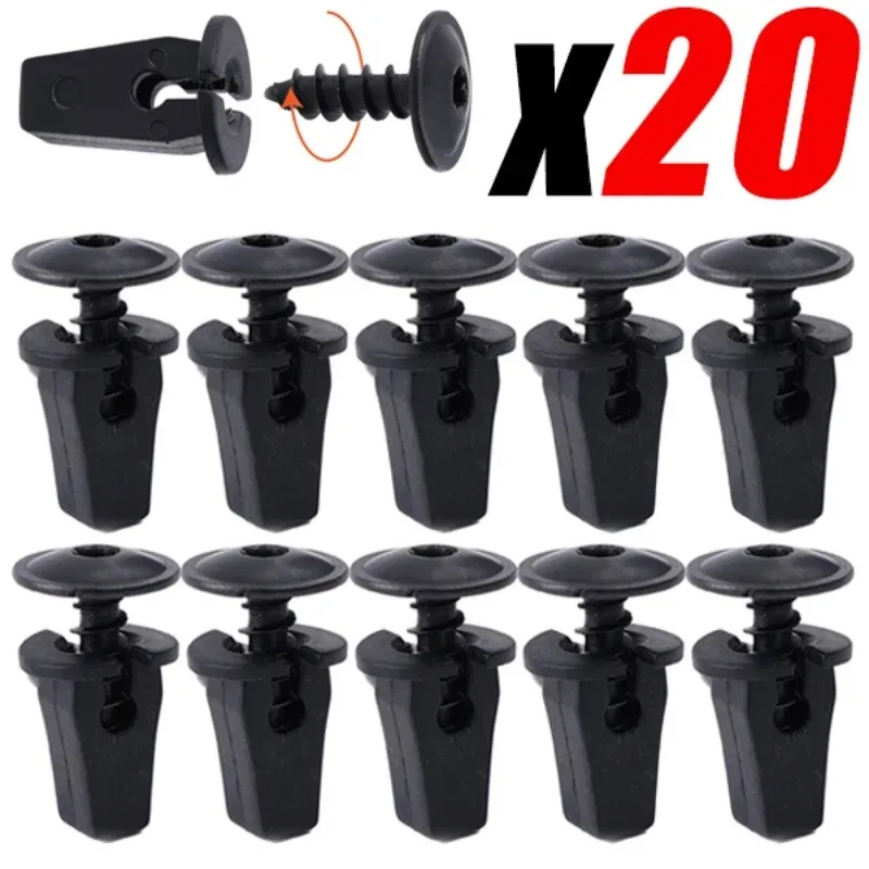 20 piezas cubierta de motor, bandeja inferior, protector contra salpicaduras, arco de rueda, retenedor de tornillo Torx, revestimiento de guardabarros automático, Clips de sujeción a presión, perno N 90974701