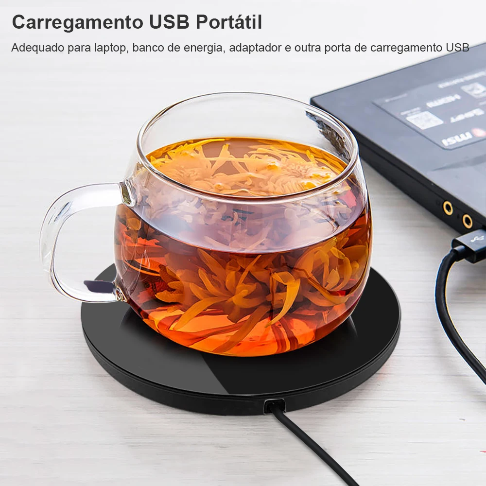 USB Electric Heating Pad para Caneca de Café, Cup Heater, Coasters termostáticos, Leite, Chá, Água, Cup Warmer para casa, Office Cup Heater