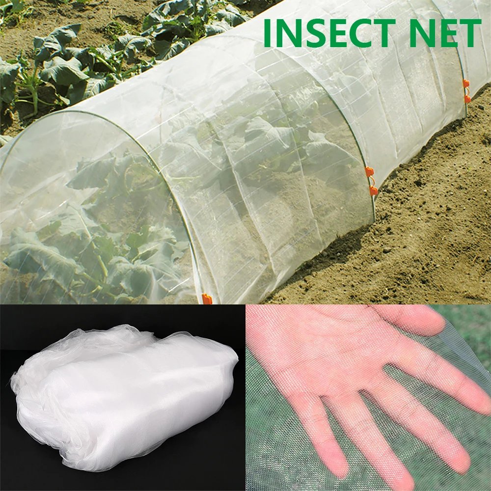 Garten-Insekten-Schutznetz, Pflanzen, Gemüse, Obstpflege, Abdeckung, Blumen, Gewächshaus, Schädlingsbekämpfung, Anti-Vogel-Schutznetz, 60 Maschen